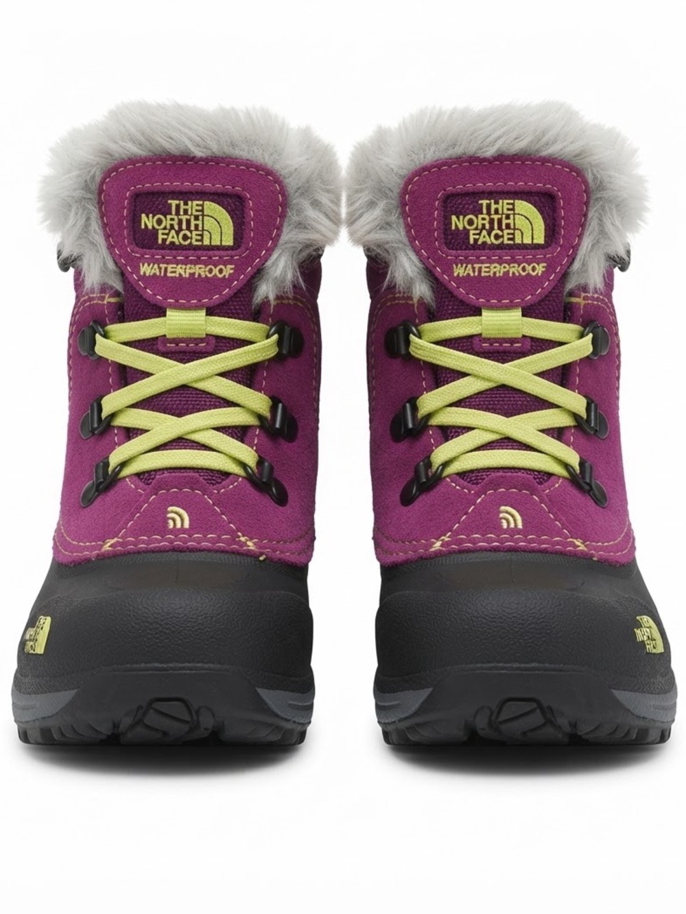The North Face Youth Girl’s 11 Magenta Winter Snow Boots Faux Fur Waterproof